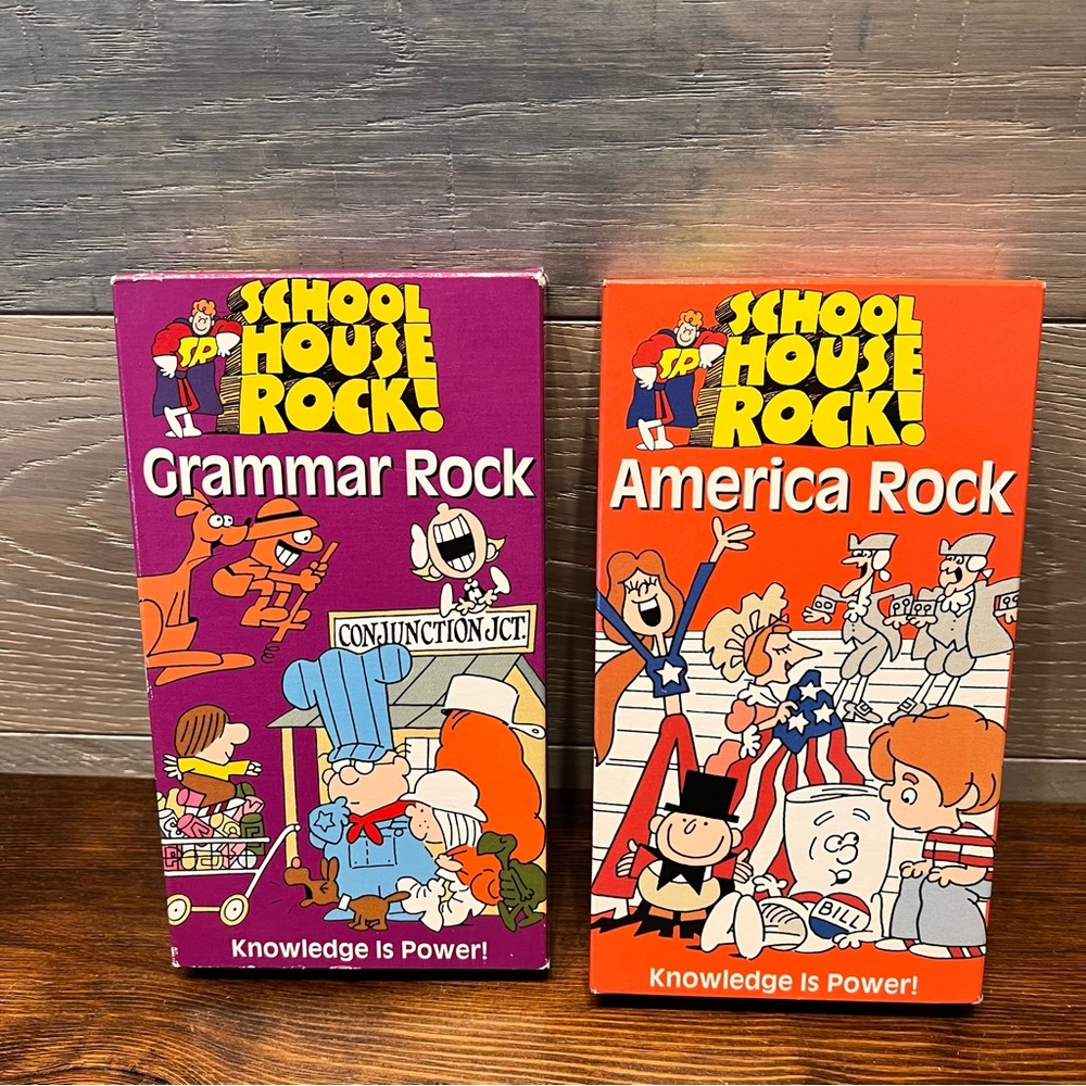 Vintage School House Rock VHS Lot‎ America Rock & Grammar Rock 1995 30 Minutes